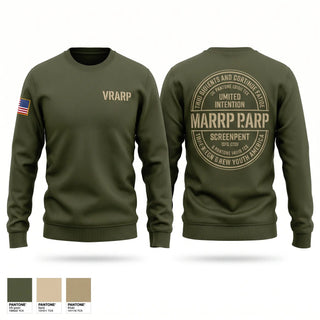 Crew Neck Sweatshirt, VRA-RP, Army, Teamtime, Team time, sublimation, custom sports apparel, team uniforms, spirit wear, spiritwear, sports uniforms, custom shirts, team store, custom team store, fundraiser sports, apparel fundraiser