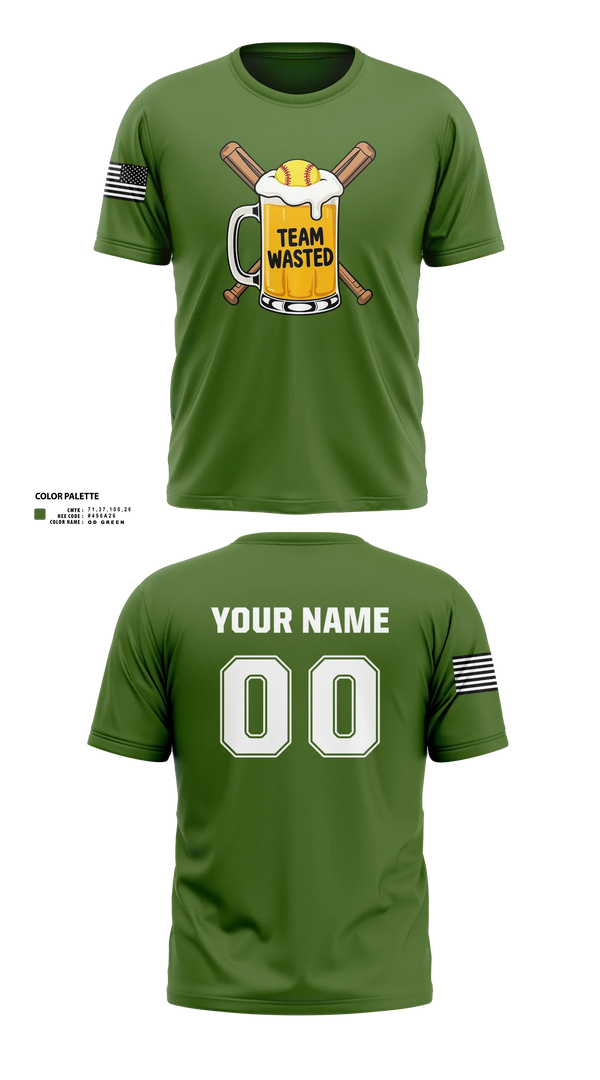 Short Sleeve Performance Shirt, Team Wasted, Softball, Teamtime, Team time, sublimation, custom sports apparel, team uniforms, spirit wear, spiritwear, sports uniforms, custom shirts, team store, custom team store, fundraiser sports, apparel fundraiser