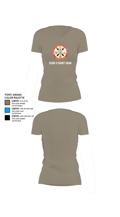 Echo 2-501st GSAB 24496005 Women's Short Sleeve V-neck Shirt - 64
