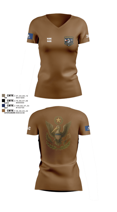 2nd Area Command (LASG) 22511039 Women's Short Sleeve V-neck Shirt - 4