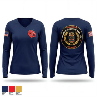 Womens Long Sleeve Vneck Shirt, Cy Creek training, Fire Department, Teamtime, Team time, sublimation, custom sports apparel, team uniforms, spirit wear, spiritwear, sports uniforms, custom shirts, team store, custom team store, fundraiser sports, apparel fundraiser