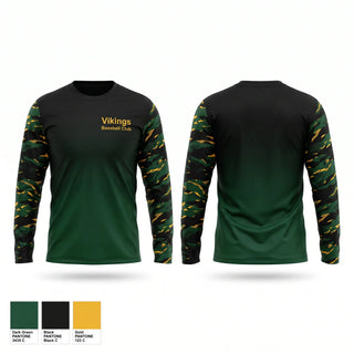 Long Sleeve Performance Shirt, Vikings Baseball Club, Baseball, Teamtime, Team time, sublimation, custom sports apparel, team uniforms, spirit wear, spiritwear, sports uniforms, custom shirts, team store, custom team store, fundraiser sports, apparel fundraiser