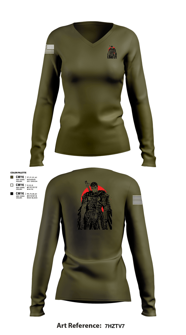 Women's Long Sleeve Vneck Shirt, EAF, Marines, Teamtime, Team time, sublimation, custom sports apparel, team uniforms, spirit wear, spiritwear, sports uniforms, custom shirts, team store, custom team store, fundraiser sports, apparel fundraiser