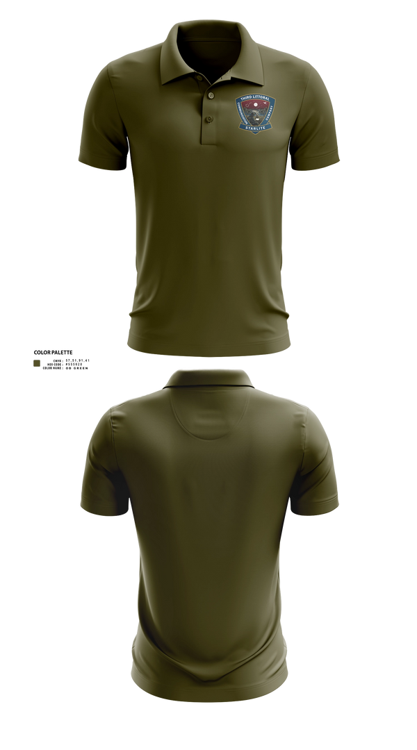 Short Sleeve Performance Polo, 3d MLR, Communication Company, Marines, Teamtime, Team time, sublimation, custom sports apparel, team uniforms, spirit wear, spiritwear, sports uniforms, custom shirts, team store, custom team store, fundraiser sports, apparel fundraiser