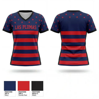 Womens Short Sleeve Vneck Shirt, Las Plumas, Wrestling, Teamtime, Team time, sublimation, custom sports apparel, team uniforms, spirit wear, spiritwear, sports uniforms, custom shirts, team store, custom team store, fundraiser sports, apparel fundraiser