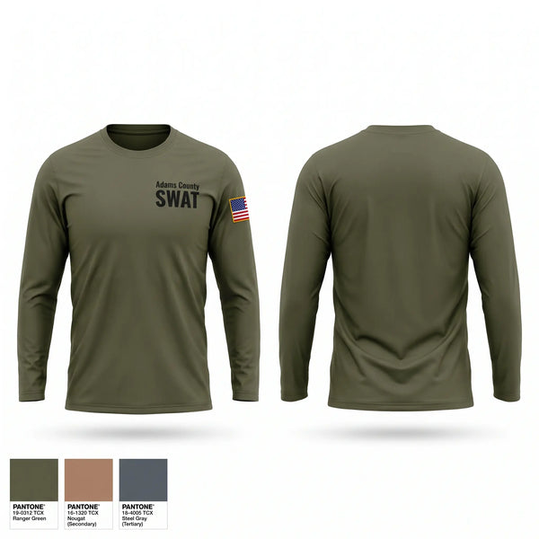 Long Sleeve Performance Shirt, Adams County SWAT, Police, Teamtime, Team time, sublimation, custom sports apparel, team uniforms, spirit wear, spiritwear, sports uniforms, custom shirts, team store, custom team store, fundraiser sports, apparel fundraiser
