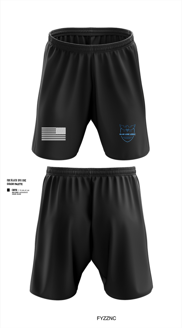 Athletic Shorts With Pockets, Blue Line Logix, Police, Teamtime, Team time, sublimation, custom sports apparel, team uniforms, spirit wear, spiritwear, sports uniforms, custom shirts, team store, custom team store, fundraiser sports, apparel fundraiser