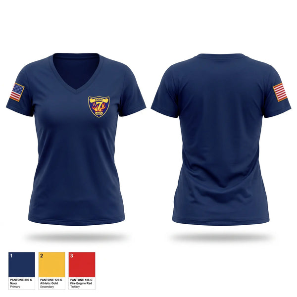 Womens Short Sleeve Vneck Shirt, Dekalb Company 7, Fire Department, Teamtime, Team time, sublimation, custom sports apparel, team uniforms, spirit wear, spiritwear, sports uniforms, custom shirts, team store, custom team store, fundraiser sports, apparel fundraiser