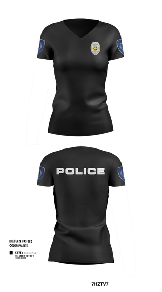 Womens Short Sleeve Vneck Shirt, Vincennes Police Department, , Teamtime, Team time, sublimation, custom sports apparel, team uniforms, spirit wear, spiritwear, sports uniforms, custom shirts, team store, custom team store, fundraiser sports, apparel fundraiser