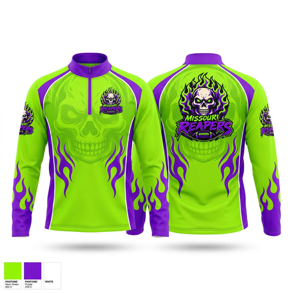 Quarter Zip Jacket, Missouri Reapers, , Teamtime, Team time, sublimation, custom sports apparel, team uniforms, spirit wear, spiritwear, sports uniforms, custom shirts, team store, custom team store, fundraiser sports, apparel fundraiser