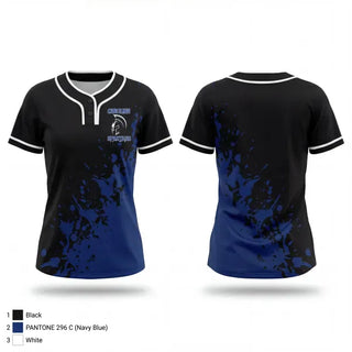 Two Button Softball Jersey, Carolina Spartans, Softball, Teamtime, Team time, sublimation, custom sports apparel, team uniforms, spirit wear, spiritwear, sports uniforms, custom shirts, team store, custom team store, fundraiser sports, apparel fundraiser