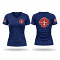 Oelwein Fire Department Women's Short Sleeve V-neck Shirt - 1