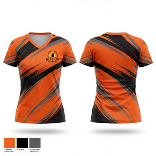 Womens Short Sleeve Vneck Shirt, Rise Up Academy DE, , Teamtime, Team time, sublimation, custom sports apparel, team uniforms, spirit wear, spiritwear, sports uniforms, custom shirts, team store, custom team store, fundraiser sports, apparel fundraiser