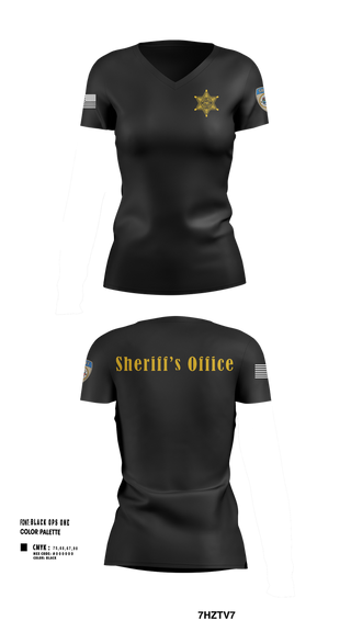 Womens Short Sleeve Vneck Shirt, Dane County SheriffBLUE MACAW, Women's Volleyball, Teamtime, Team time, sublimation, custom sports apparel, team uniforms, spirit wear, spiritwear, sports uniforms, custom shirts, team store, custom team store, fundraiser sports, apparel fundraiser