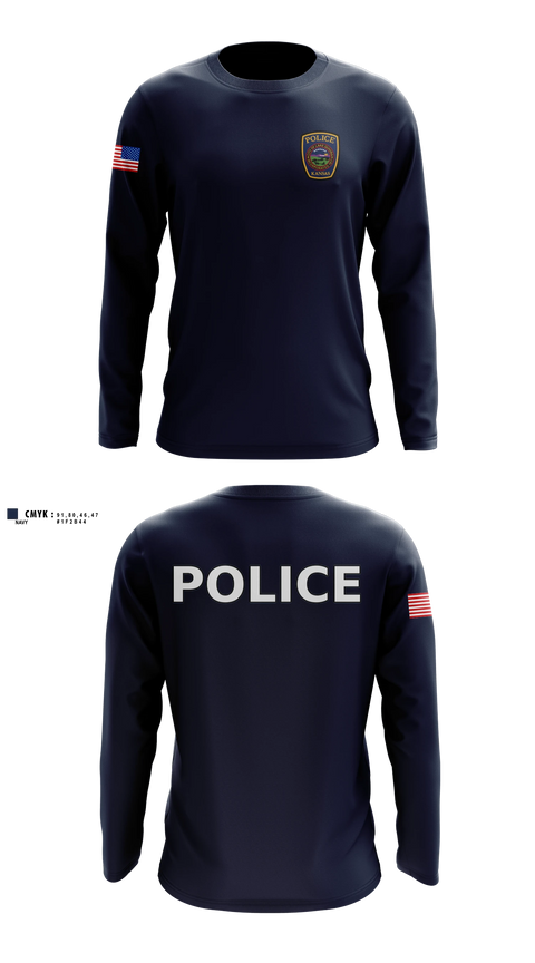 Long Sleeve Performance Shirt, Lake Quivira Police Department, Police, Teamtime, Team time, sublimation, custom sports apparel, team uniforms, spirit wear, spiritwear, sports uniforms, custom shirts, team store, custom team store, fundraiser sports, apparel fundraiser