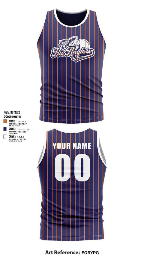 Tank Top, Ira Township Anglers, Baseball, Teamtime, Team time, sublimation, custom sports apparel, team uniforms, spirit wear, spiritwear, sports uniforms, custom shirts, team store, custom team store, fundraiser sports, apparel fundraiser
