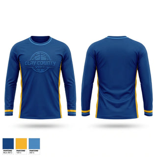 Long Sleeve Performance Shirt, Clay County Vibe, Men's Basketball, Teamtime, Team time, sublimation, custom sports apparel, team uniforms, spirit wear, spiritwear, sports uniforms, custom shirts, team store, custom team store, fundraiser sports, apparel fundraiser