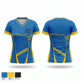 Womens Short Sleeve Vneck Shirt, Florida Athletics Softball, Softball, Teamtime, Team time, sublimation, custom sports apparel, team uniforms, spirit wear, spiritwear, sports uniforms, custom shirts, team store, custom team store, fundraiser sports, apparel fundraiser