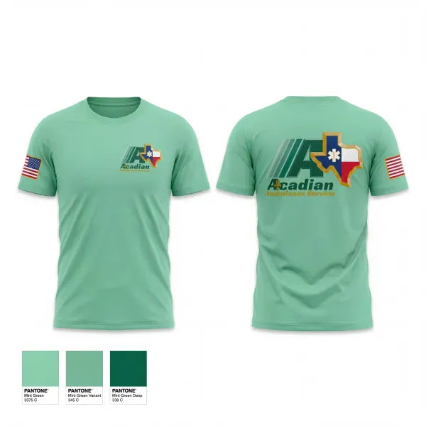 Old School Cotton Feel Shirt, Acadian, EMS/EMT, Teamtime, Team time, sublimation, custom sports apparel, team uniforms, spirit wear, spiritwear, sports uniforms, custom shirts, team store, custom team store, fundraiser sports, apparel fundraiser