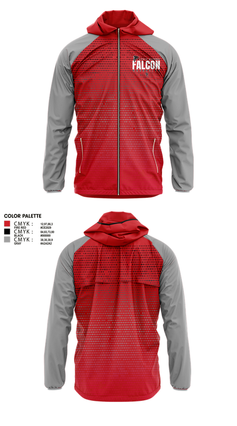 Windbreaker, Soutch Central High School Falcons, Wrestling, Teamtime, Team time, sublimation, custom sports apparel, team uniforms, spirit wear, spiritwear, sports uniforms, custom shirts, team store, custom team store, fundraiser sports, apparel fundraiser