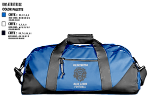 Duffle Bag, Washington Blue Lions Football, , Teamtime, Team time, sublimation, custom sports apparel, team uniforms, spirit wear, spiritwear, sports uniforms, custom shirts, team store, custom team store, fundraiser sports, apparel fundraiser