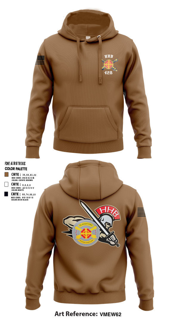 Hoodie, HHB, 428th Field Artillery Brigade, , Teamtime, Team time, sublimation, custom sports apparel, team uniforms, spirit wear, spiritwear, sports uniforms, custom shirts, team store, custom team store, fundraiser sports, apparel fundraiser