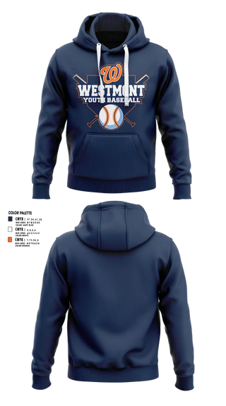 Hoodie, Westmont Youth Baseball, Baseball, Teamtime, Team time, sublimation, custom sports apparel, team uniforms, spirit wear, spiritwear, sports uniforms, custom shirts, team store, custom team store, fundraiser sports, apparel fundraiser