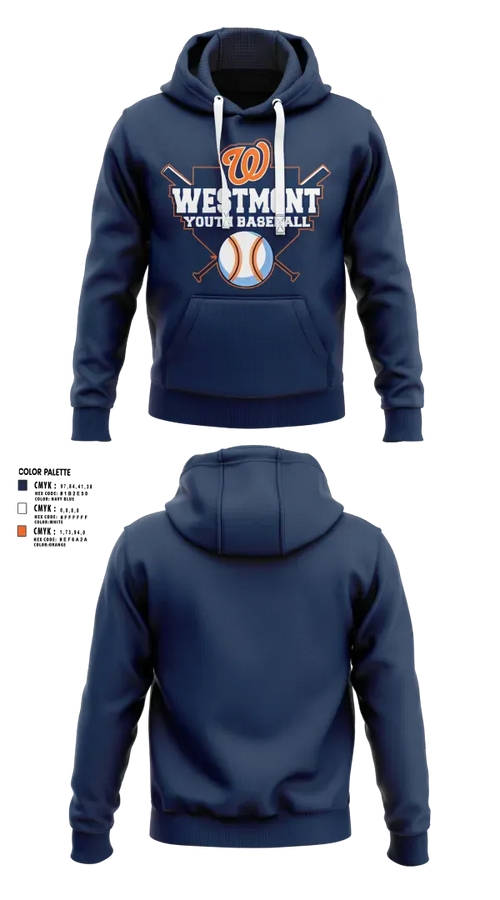 Hoodie, Westmont Youth Baseball, Baseball, Teamtime, Team time, sublimation, custom sports apparel, team uniforms, spirit wear, spiritwear, sports uniforms, custom shirts, team store, custom team store, fundraiser sports, apparel fundraiser