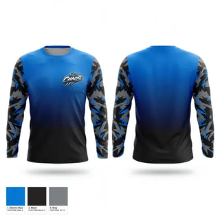 Long Sleeve Performance Shirt, CC Chaos, Softball, Teamtime, Team time, sublimation, custom sports apparel, team uniforms, spirit wear, spiritwear, sports uniforms, custom shirts, team store, custom team store, fundraiser sports, apparel fundraiser