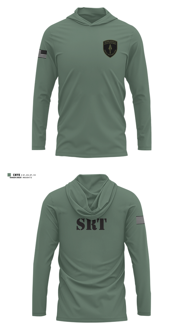 Long Sleeve Hooded Sun Shirt, Nicholasville Police Department Special Response Team, Police, Teamtime, Team time, sublimation, custom sports apparel, team uniforms, spirit wear, spiritwear, sports uniforms, custom shirts, team store, custom team store, fundraiser sports, apparel fundraiser