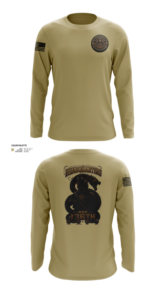 Long Sleeve Performance Shirt, HHC 136th ESB, Army, Teamtime, Team time, sublimation, custom sports apparel, team uniforms, spirit wear, spiritwear, sports uniforms, custom shirts, team store, custom team store, fundraiser sports, apparel fundraiser