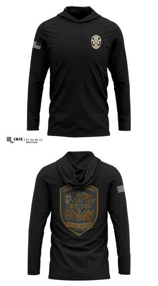 Long Sleeve Hooded Sun Shirt, Heritage Companies Security Services Division, , Teamtime, Team time, sublimation, custom sports apparel, team uniforms, spirit wear, spiritwear, sports uniforms, custom shirts, team store, custom team store, fundraiser sports, apparel fundraiser