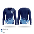 Musketeers Track Team 21275416 Women's Long Sleeve V-neck Shirt - 1