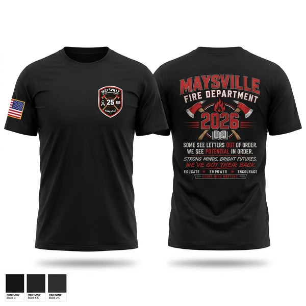 Old School Cotton Feel Shirt, Maysville Fire Department, Fire Department, Teamtime, Team time, sublimation, custom sports apparel, team uniforms, spirit wear, spiritwear, sports uniforms, custom shirts, team store, custom team store, fundraiser sports, apparel fundraiser