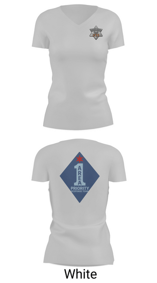 Womens Short Sleeve Vneck Shirt, Chicago Police Area 1 PRT, Police, Teamtime, Team time, sublimation, custom sports apparel, team uniforms, spirit wear, spiritwear, sports uniforms, custom shirts, team store, custom team store, fundraiser sports, apparel fundraiser