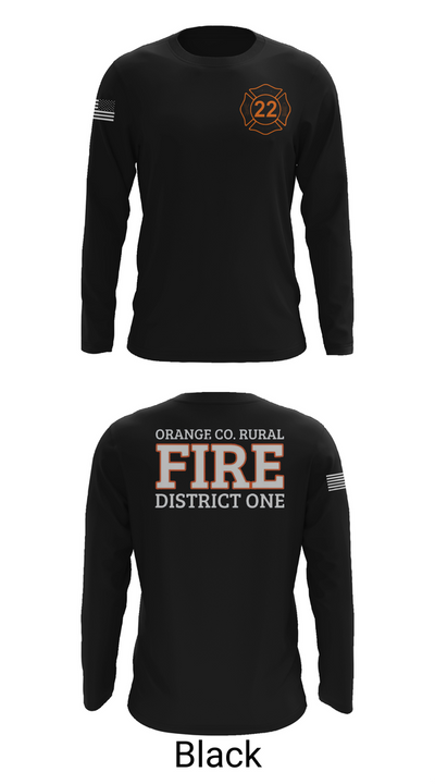 Orange County Rural District 1 Fire Department 66539276 Long Sleeve Performance Shirt 26