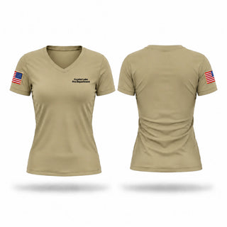 Womens Short Sleeve Vneck Shirt, Crystal Lake Fire Department, Fire Department, Teamtime, Team time, sublimation, custom sports apparel, team uniforms, spirit wear, spiritwear, sports uniforms, custom shirts, team store, custom team store, fundraiser sports, apparel fundraiser