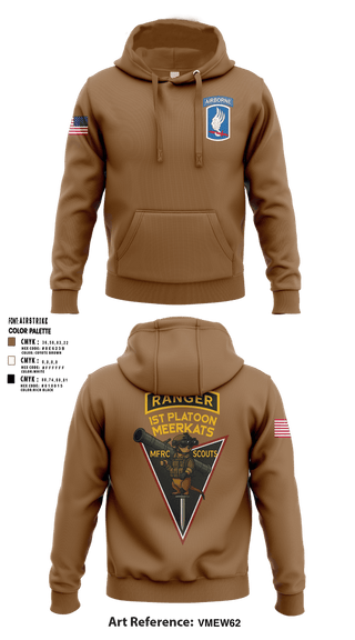 Hoodie, Meerkats 173rd, Army, Teamtime, Team time, sublimation, custom sports apparel, team uniforms, spirit wear, spiritwear, sports uniforms, custom shirts, team store, custom team store, fundraiser sports, apparel fundraiser