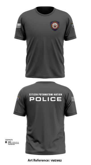 Short Sleeve Performance Shirt, Citizen Pottawatomie nation Police Department, Police, Teamtime, Team time, sublimation, custom sports apparel, team uniforms, spirit wear, spiritwear, sports uniforms, custom shirts, team store, custom team store, fundraiser sports, apparel fundraiser