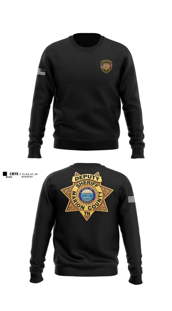 Crew Neck Sweatshirt, Marion County Sheriff’s Office, Police, Teamtime, Team time, sublimation, custom sports apparel, team uniforms, spirit wear, spiritwear, sports uniforms, custom shirts, team store, custom team store, fundraiser sports, apparel fundraiser