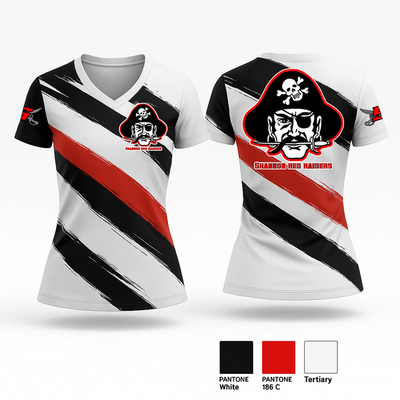 Shannon Red Raiders Women's Short Sleeve V-neck Shirt - 1