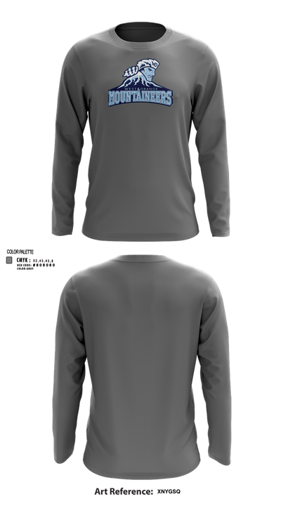 West Orange Mountaineers Basketball 93862172 Long Sleeve Performance Shirt 43
