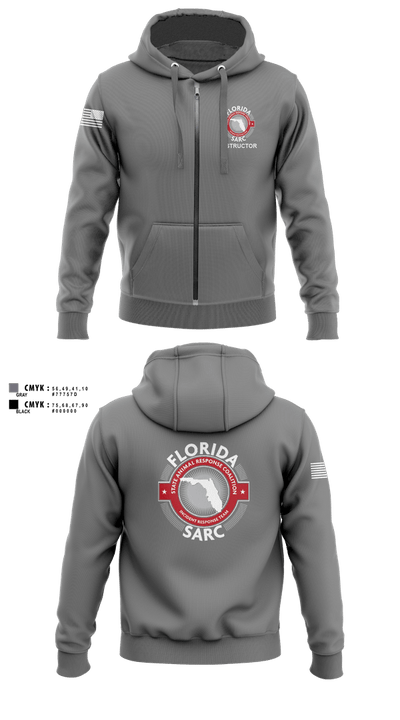 Florida State Animal Response Coalition 45441276 Zip Hoodie - 11