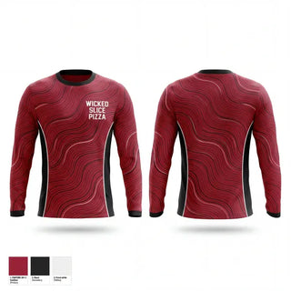 Long Sleeve Performance Shirt, Wicked Slice Pizza, Softball, Teamtime, Team time, sublimation, custom sports apparel, team uniforms, spirit wear, spiritwear, sports uniforms, custom shirts, team store, custom team store, fundraiser sports, apparel fundraiser