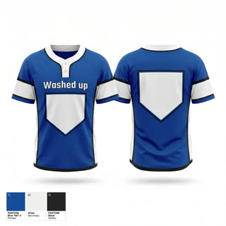 Two Button Softball Jersey, Washed up, Softball, Teamtime, Team time, sublimation, custom sports apparel, team uniforms, spirit wear, spiritwear, sports uniforms, custom shirts, team store, custom team store, fundraiser sports, apparel fundraiser