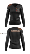 HHC, 307th ESB-E 75770738 Women's Long Sleeve V-neck Shirt - 100