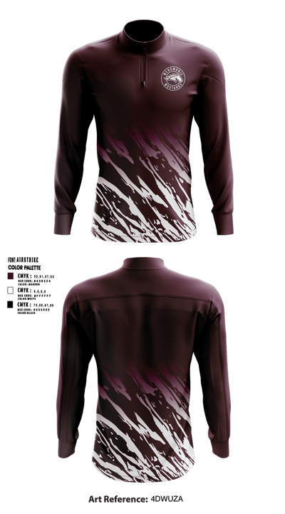 Menomonie mustangs  Quarter Zip Jacket - 3