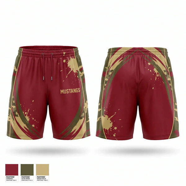 Athletic Shorts With Pockets, Mustangs, , Teamtime, Team time, sublimation, custom sports apparel, team uniforms, spirit wear, spiritwear, sports uniforms, custom shirts, team store, custom team store, fundraiser sports, apparel fundraiser