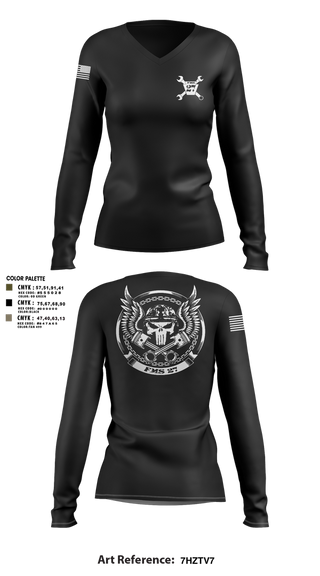 Womens Long Sleeve Vneck Shirt, FMS 27, , Teamtime, Team time, sublimation, custom sports apparel, team uniforms, spirit wear, spiritwear, sports uniforms, custom shirts, team store, custom team store, fundraiser sports, apparel fundraiser