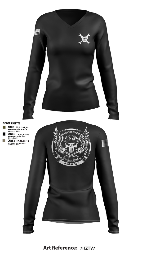 Womens Long Sleeve Vneck Shirt, FMS 27, , Teamtime, Team time, sublimation, custom sports apparel, team uniforms, spirit wear, spiritwear, sports uniforms, custom shirts, team store, custom team store, fundraiser sports, apparel fundraiser